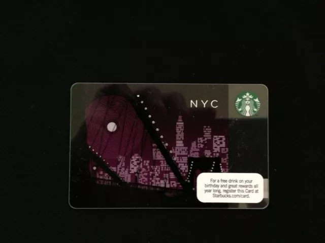 New 2011 New York Nyc Starbucks Limited Edition Gift Card !!Extremely Htf!!