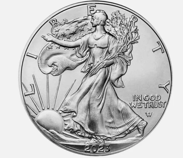 2023 American 1 oz .999 Fine Silver Eagle $1 Coin BU - In Stock