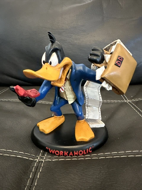 DISNEY VINTAGE DAFFY Duck Workaholic Figure Warner Bros Flawed See ...