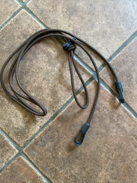 Horse Riding Brown One Size Elasticated Bungee Draw Reins Cords VGC Used Once