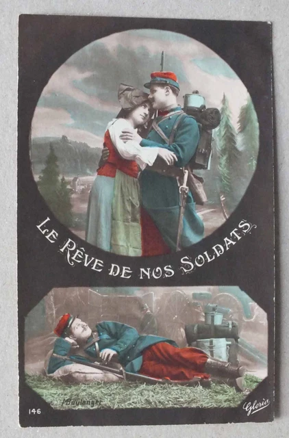 Fancy Cpa - Ww1 War - The Dream Of Our Soldiers - Gloria 146 *