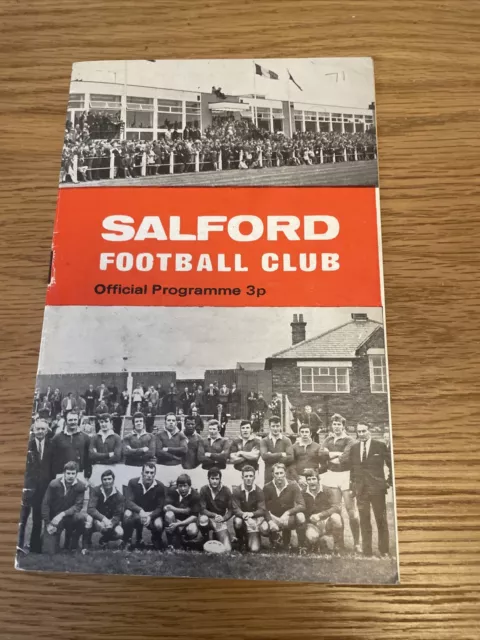 Salford V Huyton 1971 Rugby League Programme