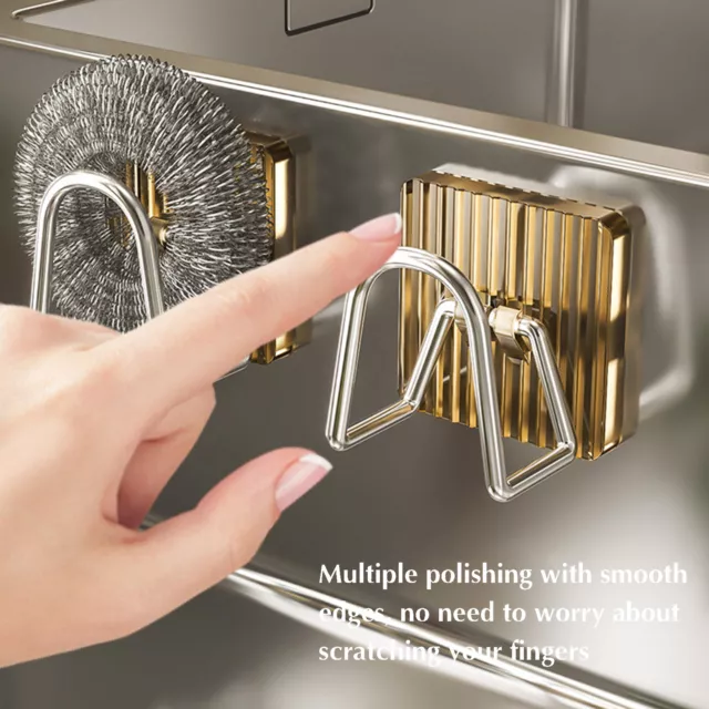 Kitchen Suction Holder Soap Stainless Steel Bathroom Sinks Sink Rack Sponge Dish