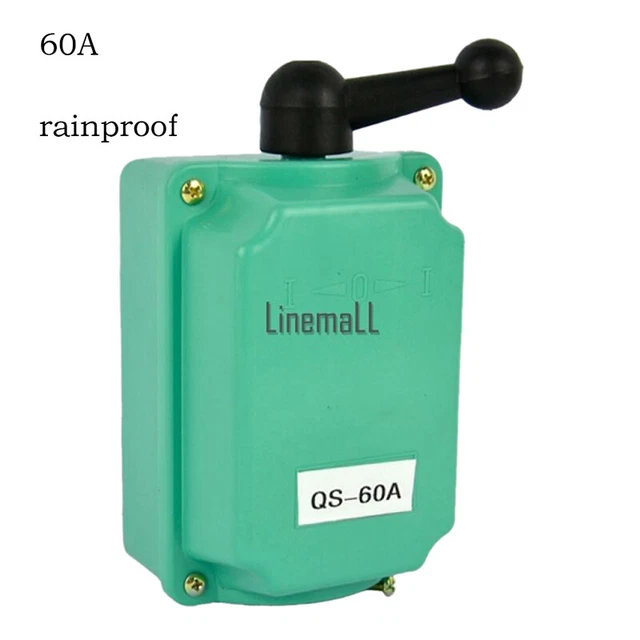 60 A Drum Switch Forward/Off/Reverse Motor Control Rain-Proof Reversing ba
