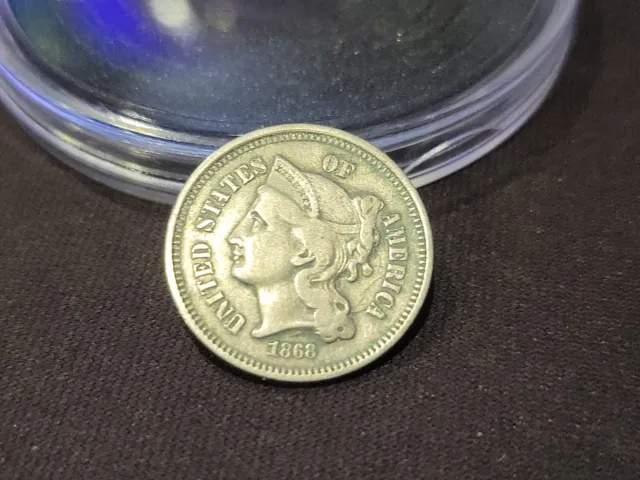 1868 Nickel Three-cent Piece