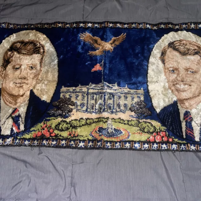 VINTAGE JOHN F. And Robert “Bobby” Kennedy Memorial Tapestry Good ...