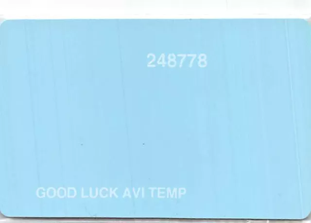 AVI Resort & Casino - Laughlin, NV - Unlisted Blue Temporary Slot Card
