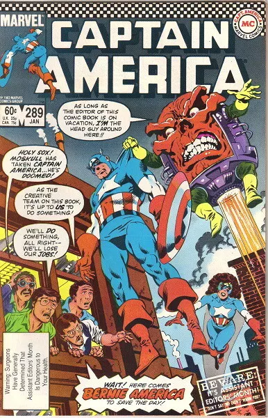 Captain America Comic Book #289 Marvel Comics 1984 VERY FINE/NEAR MINT UNREAD