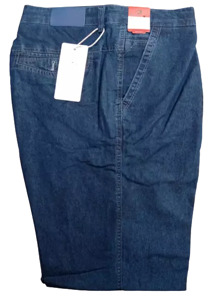 Pantaloni Jeans Uomo Classico Vita  Alta Taglie Forti Tessuto Leggero Cotone 2