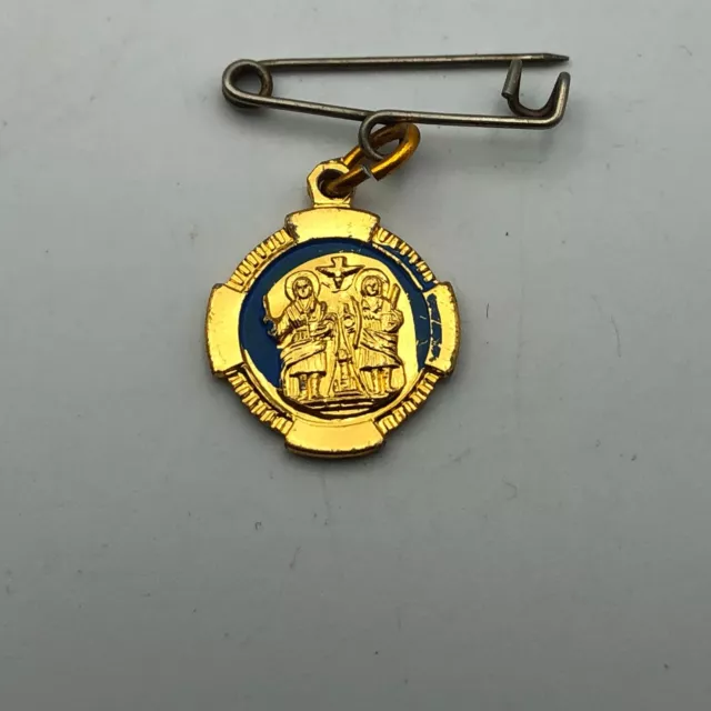 De colección Ric. Sant. Dije Medalla Religiosa Di Riace con Pin Metal Inseguro y Esmalte G2