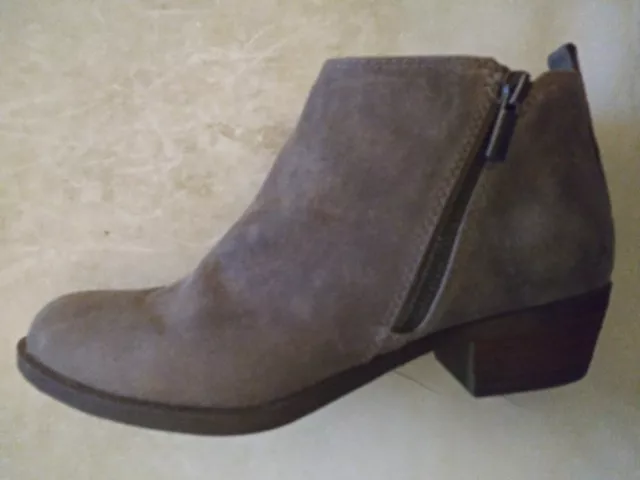 8M - Carlos Santana Taupe Brown Western Ankle Boots Women's