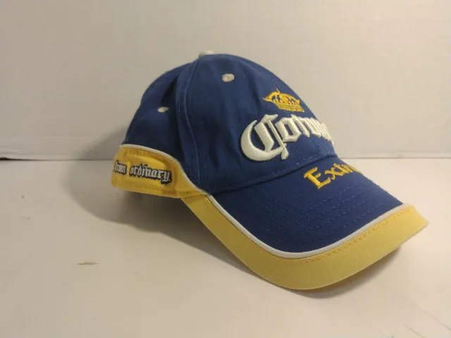 Corona Extra Concept One Embroidered Adjustable Baseball Hat Blue/Yellow