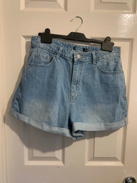 I Saw It First Ladies Size 12 Blue Denim Shorts Ref:WMX067