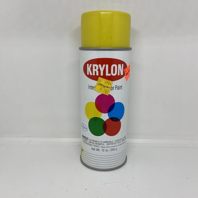 VINTAGE 1991 KRYLON Daisy Yellow OHSA Safety Yellow 1813 spray paint
