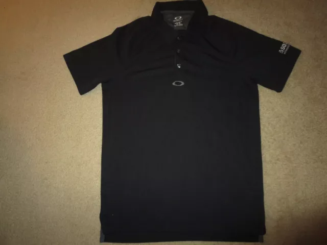 Oakley Hydrolix Black Golf Polo Shirt M Medium