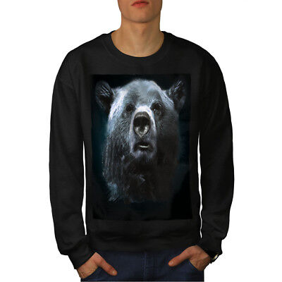 Wellcoda Wild Animal Bear Beast Mens Sweatshirt, Funny Casual Pullover Jumper
