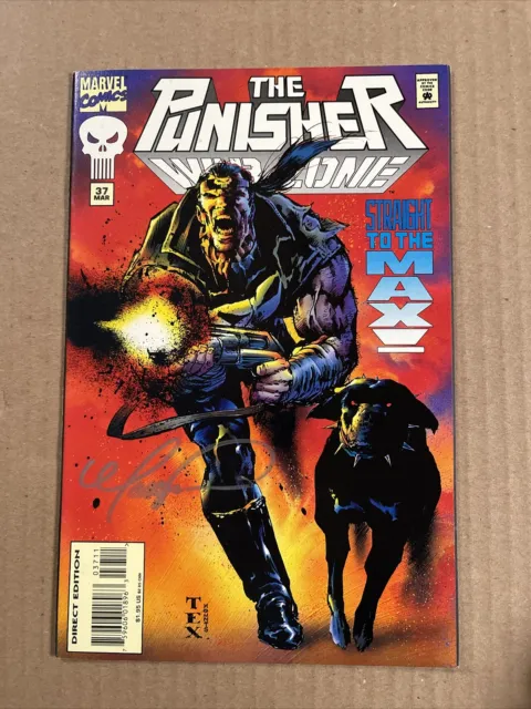Punisher War Zone #37 Signed By Mark Texeira (No Coa) Marvel Comics (1995)