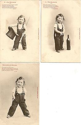Lot of 3 postcards fancy child our wendymeola souvenir youth