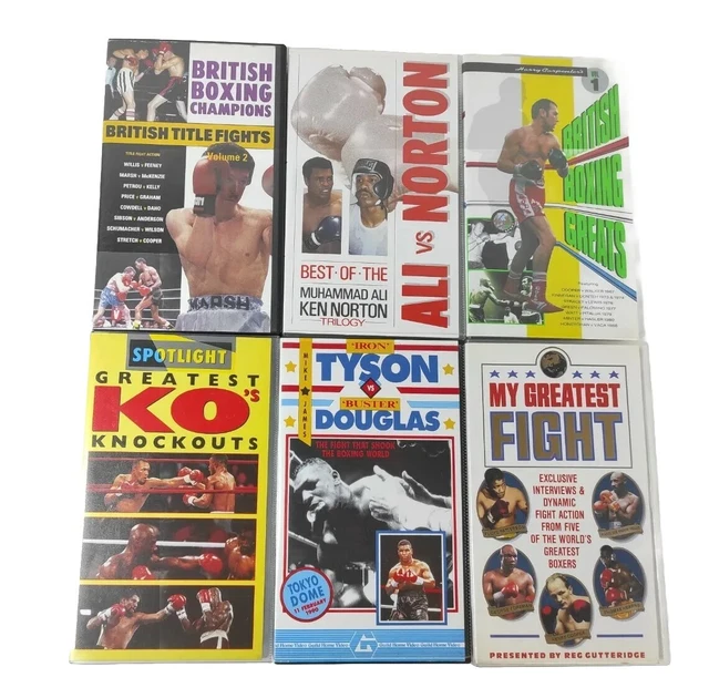 BOXING VIDEO BUNDLE PAL VHS Video Mike Tyson, Ali, British Boxing 1980s ...