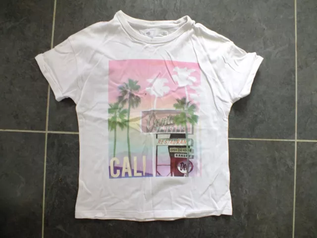 Marks And Spencer Girls T Shirt Size Age 6-7 Years Height 122 Cm