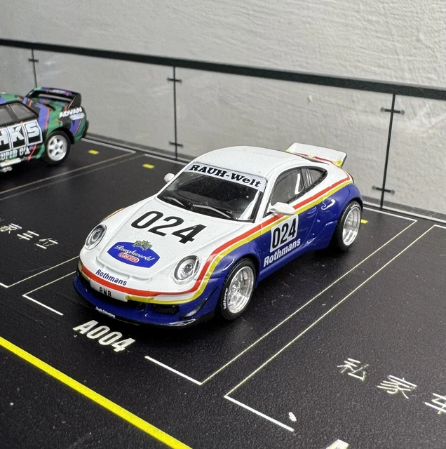 POP RACE 1/64 Porsche 997 RWB Rothmans Livery diecast model like Tarmac ...