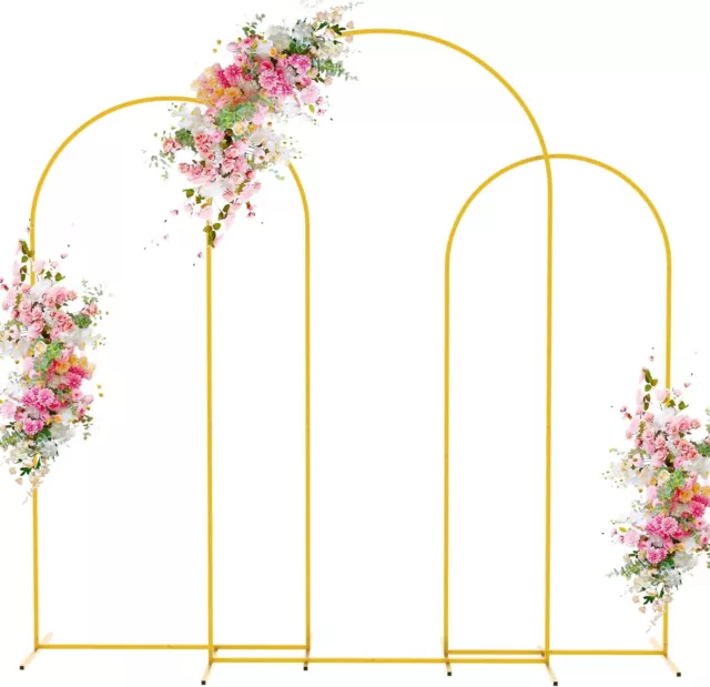 Wedding Arch Backdrop Stand Set of 3 Birthday Party Ceremony Event Decor Frame 2