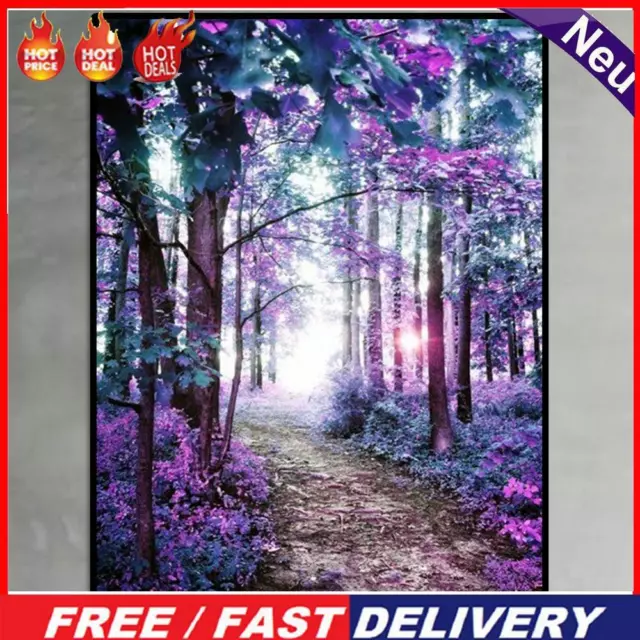 Painting By Numbers Kit DIY Purple Grove Canvas Oil Wall Art Picture Ornaments