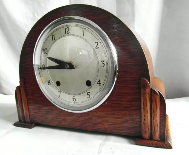 Vintage 1930s Art Deco Garrard Mantel Clock - Converted - Vintage Keinzle Quartz 3