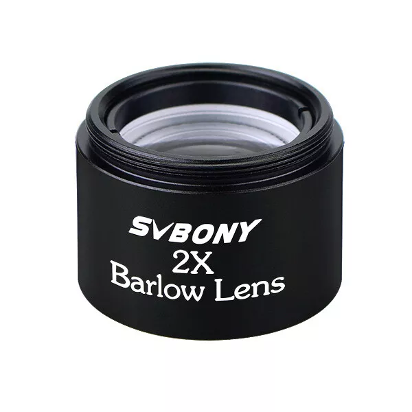 SVBONY M28.6 * 0.6 1.25 inch 2X Barlow Lens for Standard Telescope Eyepiece