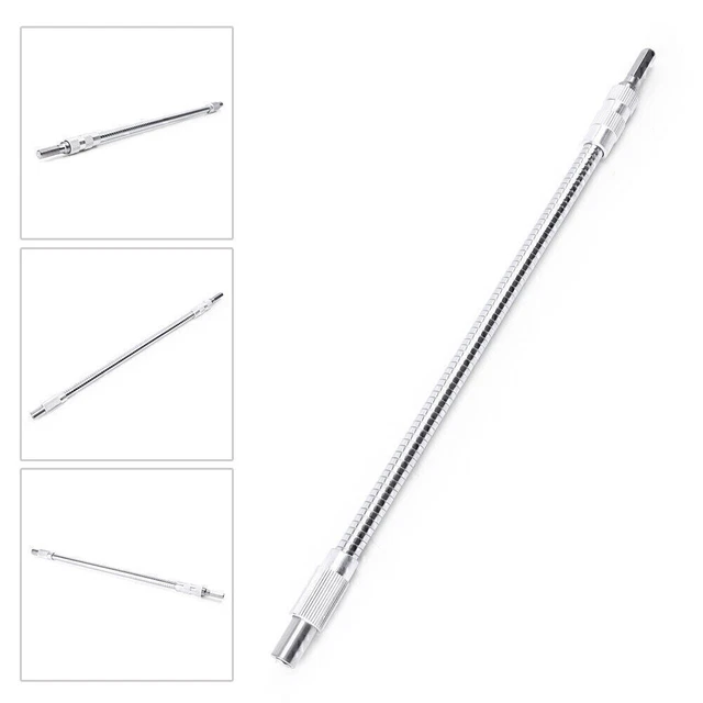 30cm Hex Flexible Hose Screwdriver Extension Bit Flex Socket Holder Adapter