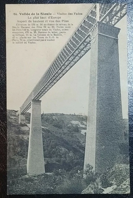 Cpa Sioule Valley The Highest Viaduct Of Fades In Europe