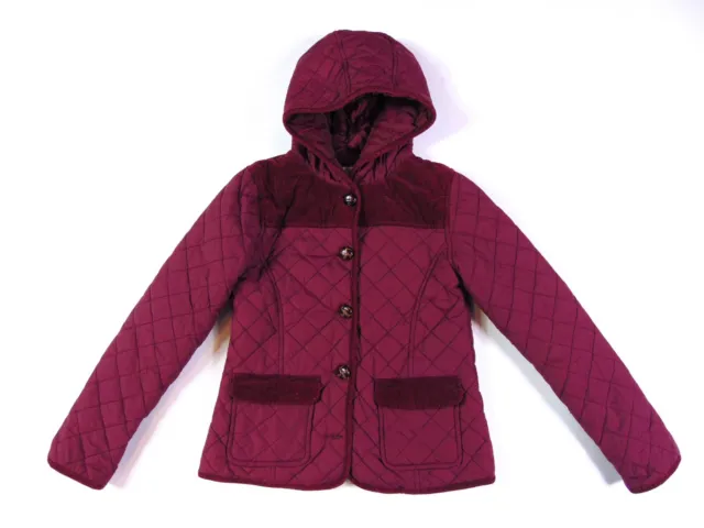 Hooch Girls Burgundy Red Hooded Puffer Jacket | Age 8 - 9 Years