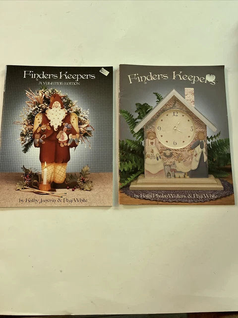 Lote de libros de patrones de pintura de tole Finders Keepers de colección decoraciones navideñas