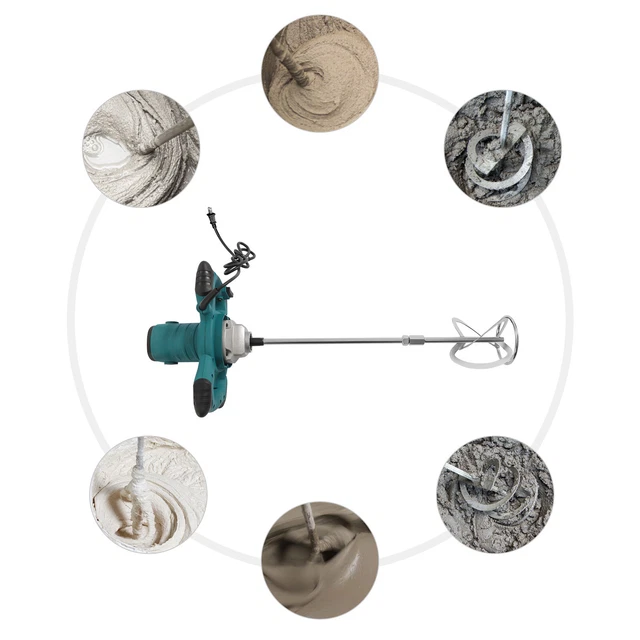 2100W Electric Plaster Paddle Mixer Drill Mortar Paint Cement Stirrer Whisk New