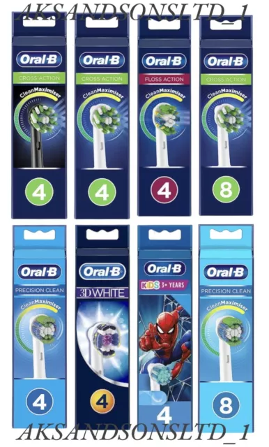 Oral-B Replacement Electric Toothbrush Heads 100% Genuine Braun