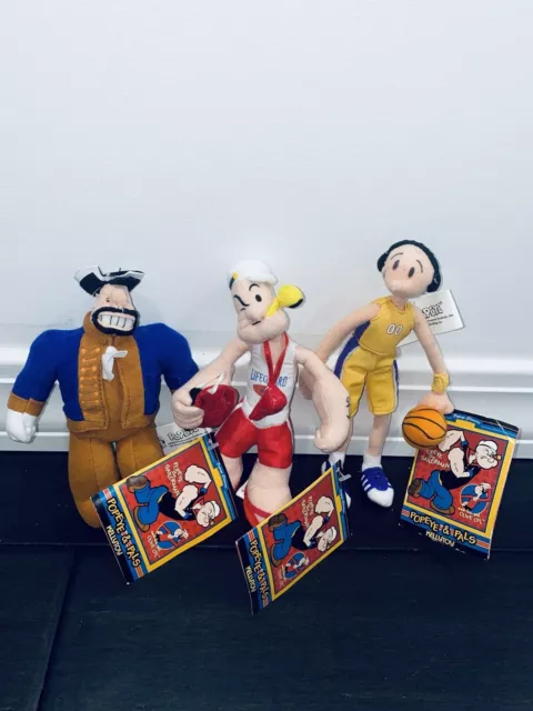 Popeye & Pals BLUTO Brutus Stuffed Plush Doll KellyToy Olive Oyl Vintage Toys