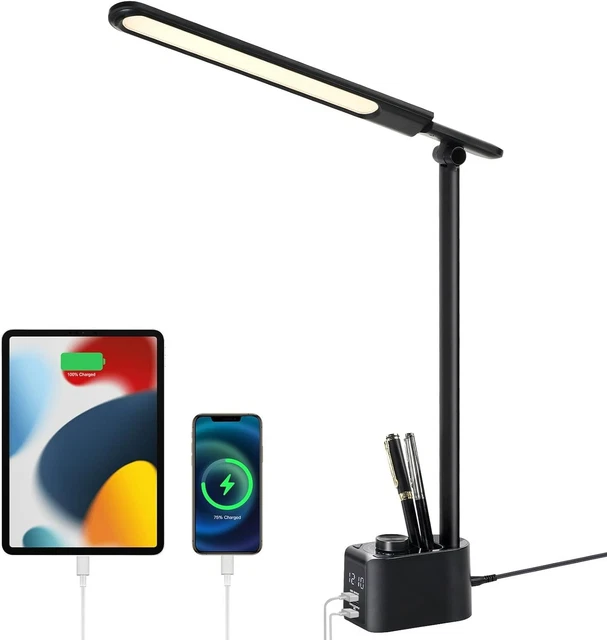 Dim Lit Desk LAMPOP DESK LIGHT, Led Desk Light, Dimmable Desk Lamp with USB Charging ...