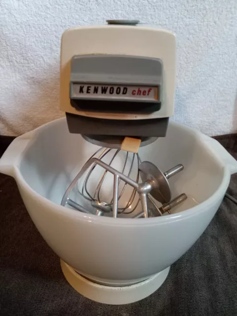 Vintage Kenwood Chef A701A Food Mixer With Attachments Porcelain Mixing Bowl