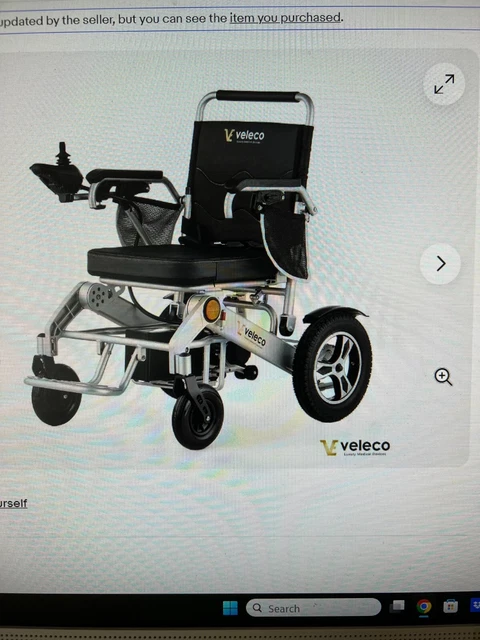Veleco COSMO Lightweight Folding Electric Wheelchair With Easy To Use One Finger Joystick 250W Motor - View #12