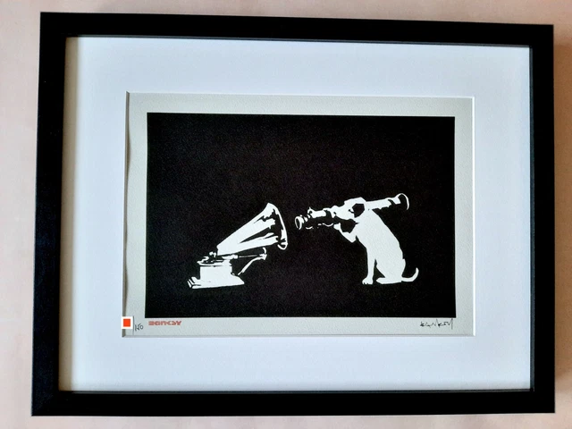 Banksy Original M Arts Edition Lithographie Signée Numérotée /150 + CADRE INCLUS