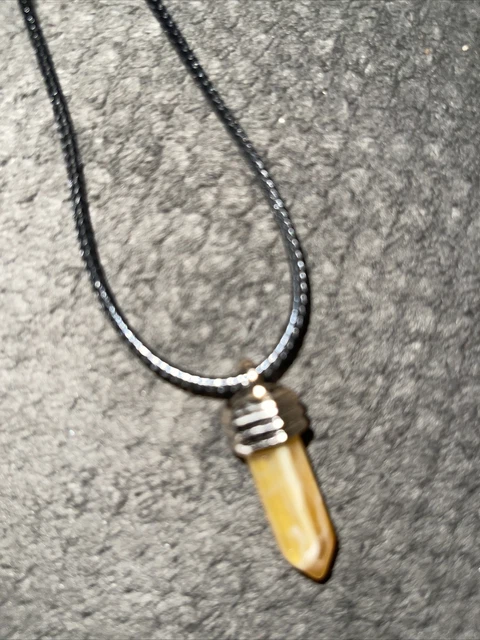 Natural Quartz Chakra Crystal Healing Point Cut Gemstone Necklace Reiki Pendant