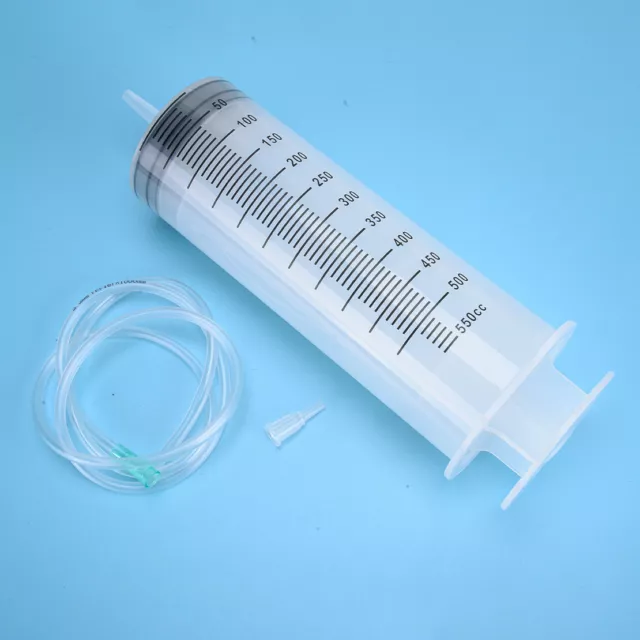 Oil Suction Vacuum Transfer Syringe Pump Extractor Gearbox 550ml Clear