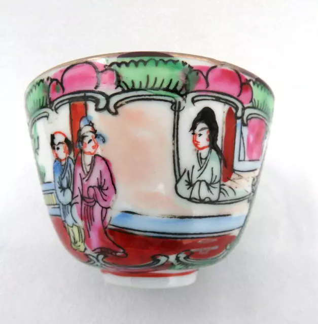 Chinese Porcelain Canton Famille Rose Tea Cup
