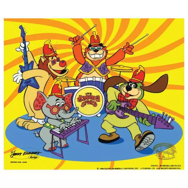 Hanna-Barbera The Banana Splits: Fleegle,Bingo,Drooper Sericel Cel Animation Art