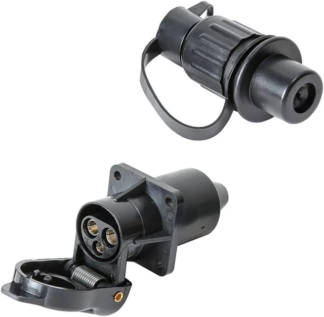 TAEUYYM spina rimorchio a 3 pin e presa rimorchio a 3 pin, spina impermeabile 12 V 3 pin 3