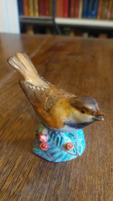 Rare GLOSS Vintage Royal Worcester Bird Figure Sparrow 3236 Dated 1949