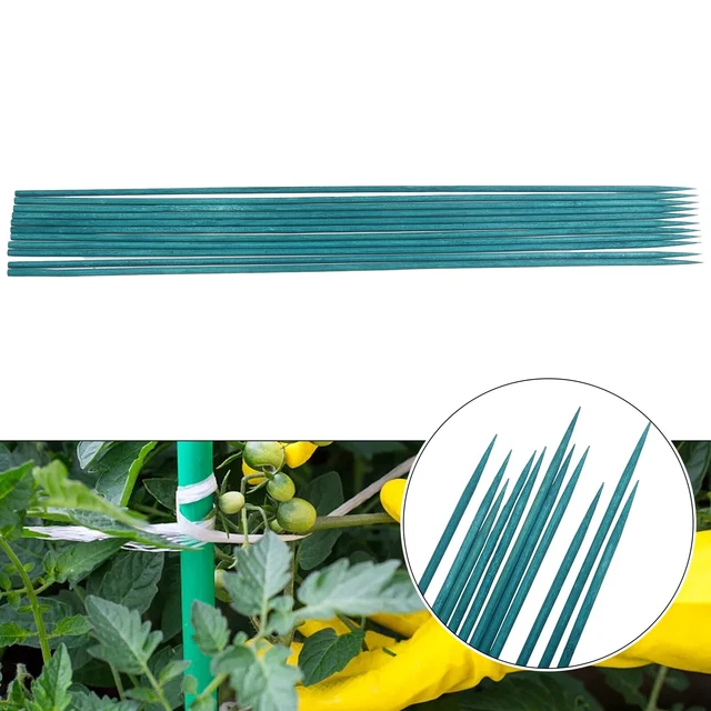 Lot De 2 Piquets En Bambou Verdemax - Hauteur 210 Cm, Diamètre 16-18 Mm, Pour Jardin