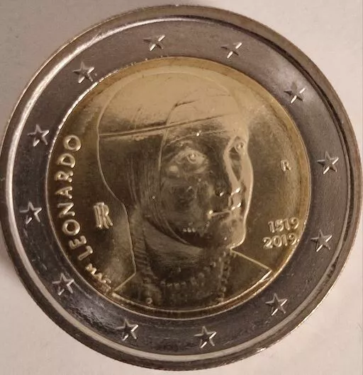 2 Euro Gedenkmünze Italien 2019  Leonardo Da Vinci ( LG 8 )