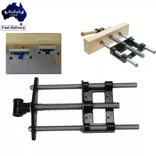 7 ‘’Wood Working Table Vice Clamp Double Connecting Rod Bench Clamping Tool