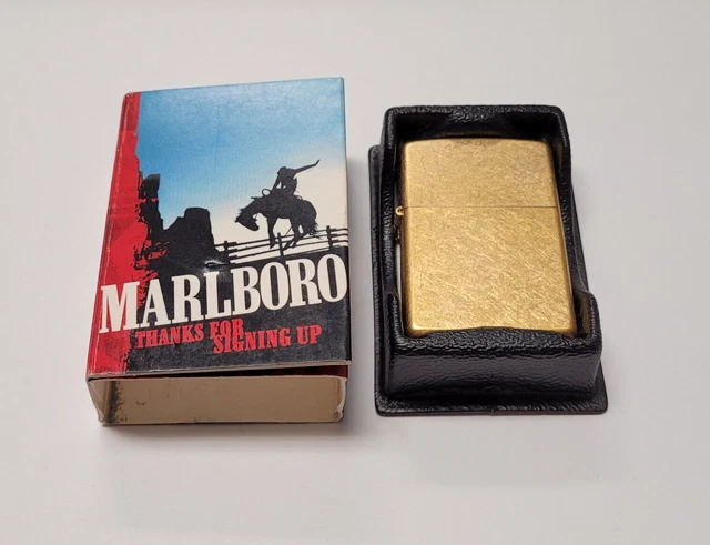 Vintage 2004 Zippo Brass Marlboro Lighter | Mint Condition in Box | RARE |